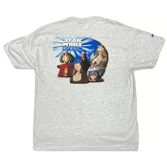 Vintage Star Wars The Phantom Menace Episode 1 Promo T-Shirt Made In USA Size XL - Picture 1 of 8